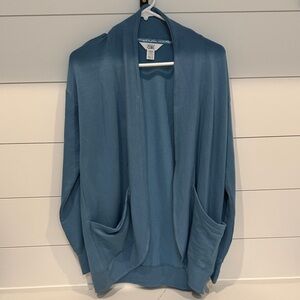 Athleta Girl Blue Open Front Cardigan XXL/16 or fit an adult small